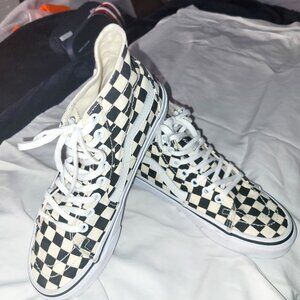 Vans World's #1 Skateboard Shoe Black/White Checkerboard High top Unisex 7.5W